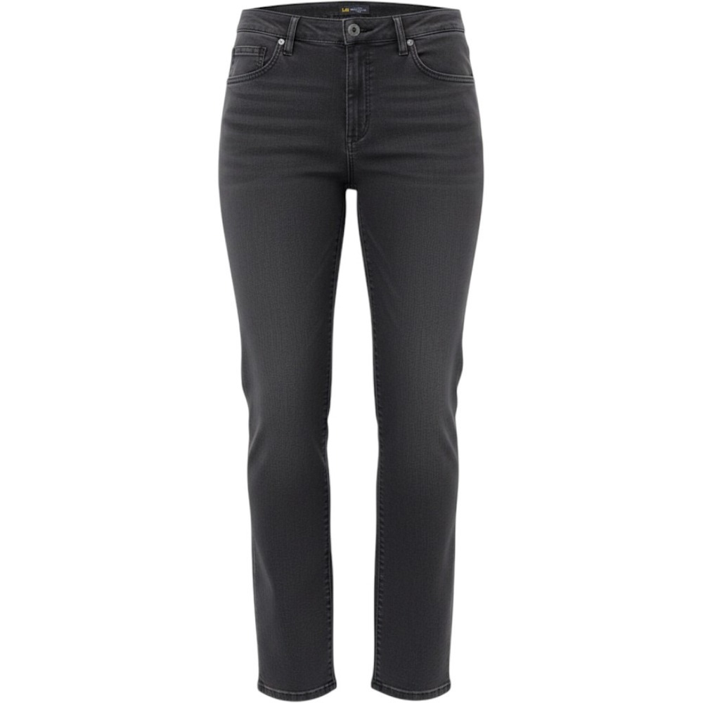 Lee Legendary Straight Jeans Women 14 Short Gray Excellent Stretch Denim 3051884